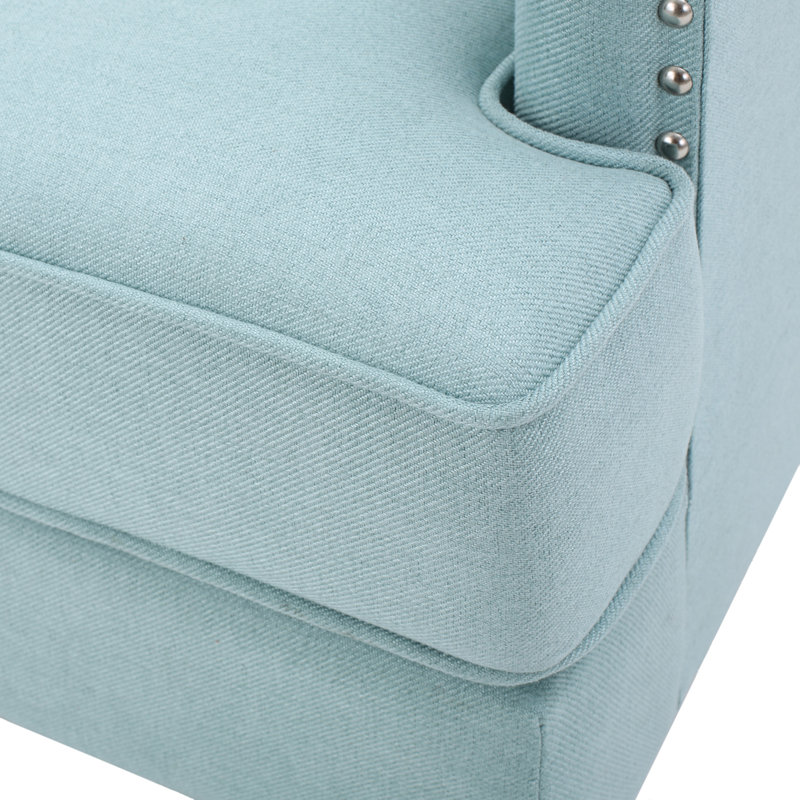 Apollos Upholstered Armchair, Light Blue