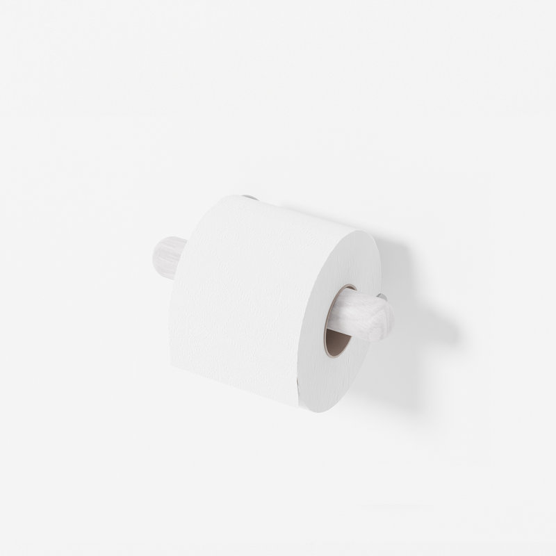 Estell Wall Mounted Toilet Paper Holder, White