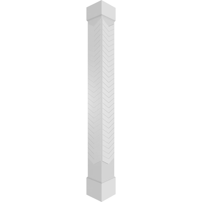 Craftsman Classic Chervon Modern Square non effilé avec colonne standard standard et base standard