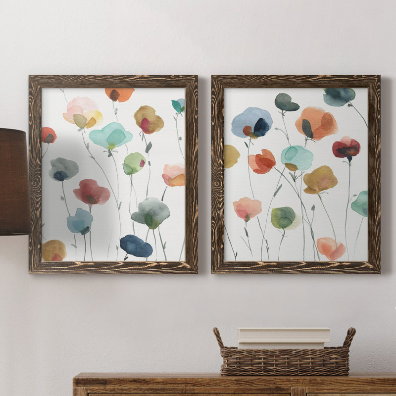 «Lollipop Garden I», ensemble de 2 impressions, Toile encadrée, H 24 po x l 36 po, Érable
