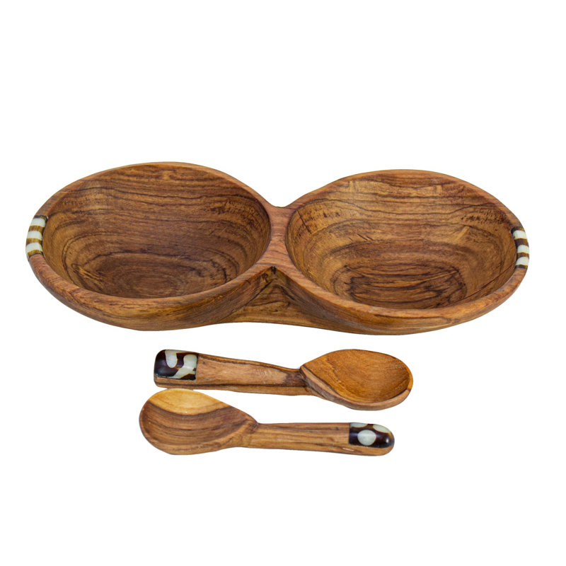 Plateau de service rustique olive