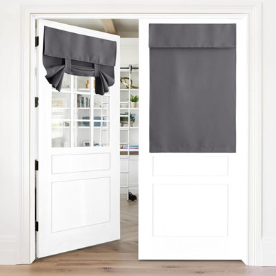 NICETOWN Blackout Small Door Curtain for Kitchen, Privacy Thermal Insulated Door Window Curtain for Classroom Window/Small Front Back Door/Office, 1 Panel