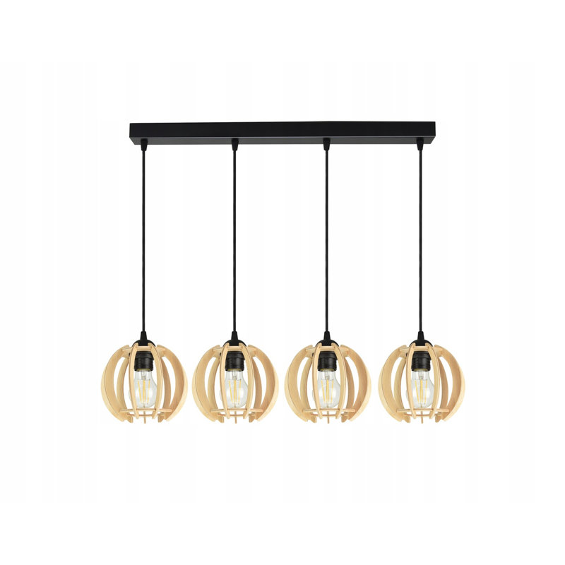 Woodruff 4 - Light Black Kitchen Island Pendant