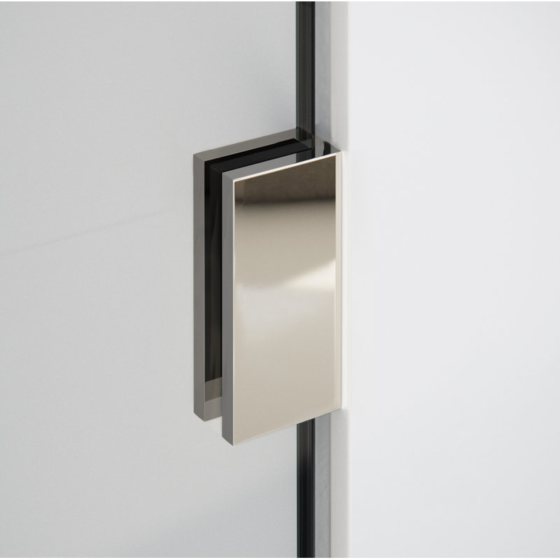 Vela 36 in. x 78 in. Fully Frameless Single Fixed Shower Panel, Polished Nickel