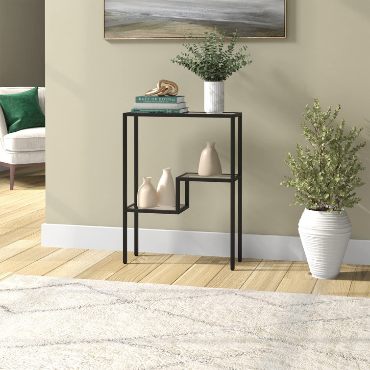 Lovett 22'' Glass Top Console Table