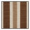 Washable Linen Brown Striped Area Rug