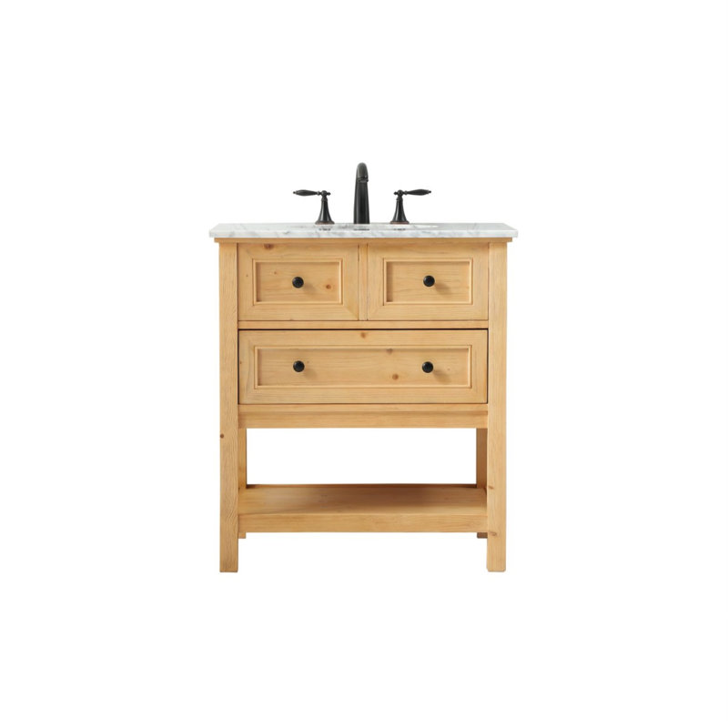 Ensemble de meuble-lavabo simple 30 po Bonsai, Naturel