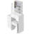 Small Size Left Bedside Cabinet Vanity Table + Cushioned Stool, Extra Large Sliding Mirror-1498559456