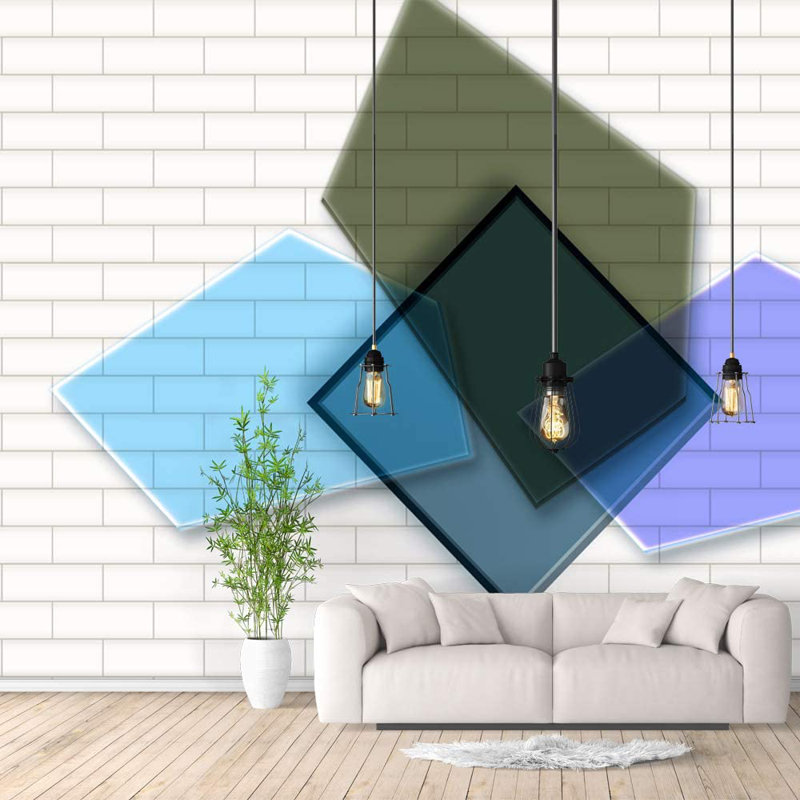 Geometric Peel & Stick Border, 100" L x 144" W