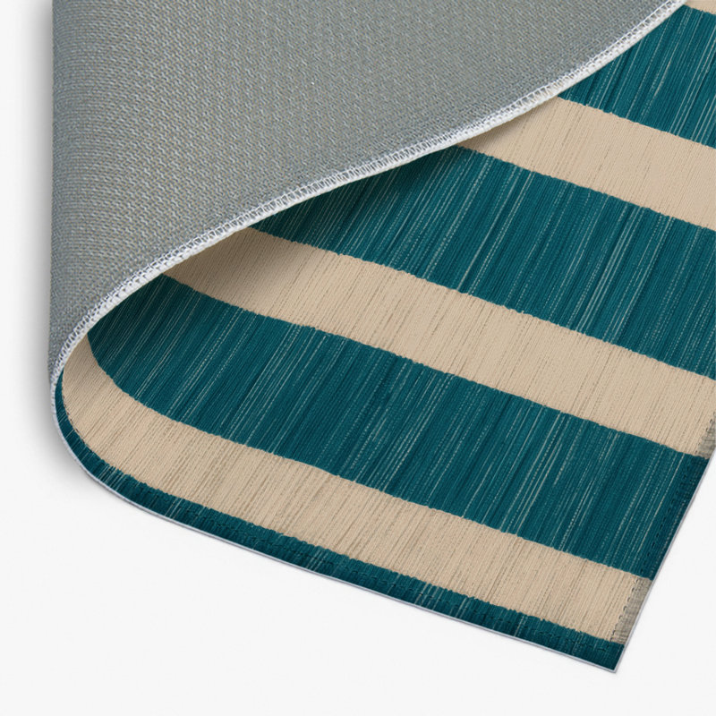 Tapis intérieur / extérieur vert HorizontalStripes, Rectangle 4pi x 6 pi