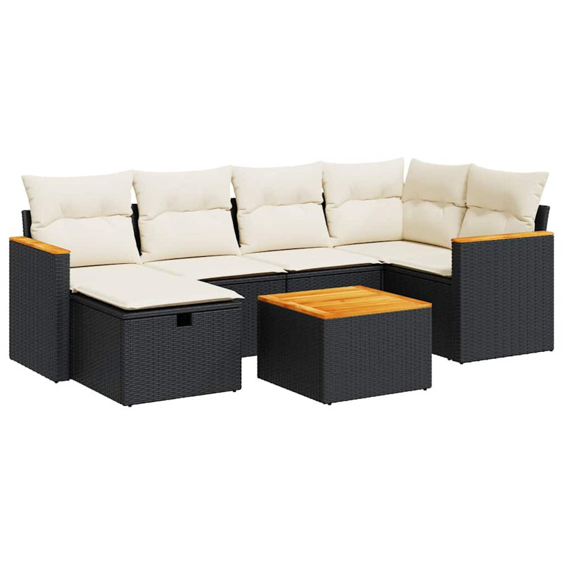 Vidaxl Garden Sofa Set Black