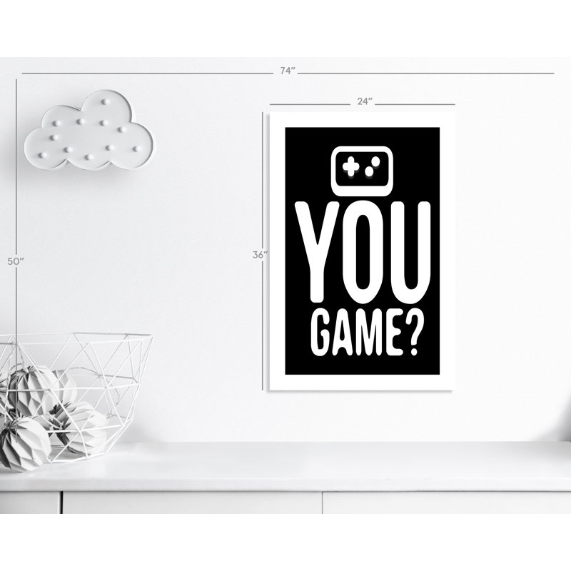 «You Game inversée», art encadré, H 36 po x l 24 po x P 1 po, Papier