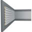 94 1/2 po x l 17 3/4 po x p 1 1/2 po boîtier Reeded