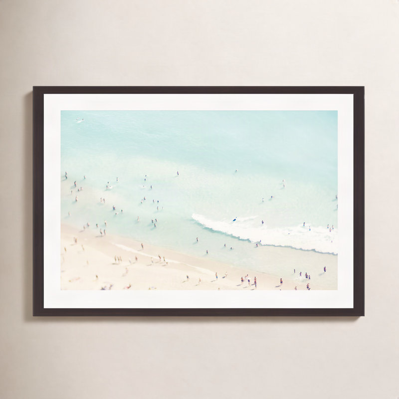 Tully "Beach Summer Love II" Print, 8" H x 12" W x 0.75" D, Espresso Single Picture Framed, Yes
