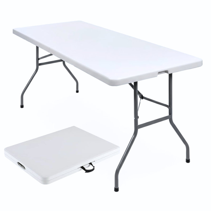 Table pliante portative en plastique, H 29 po x L 72 po x P 29 po