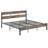 King Bed Frame And Headboard, Easy Assembly, Noise-free, No Box Spring Needed, Heavy Strong Metal Support Frames, Double-row Support Bars, Rustic Brown-343712612