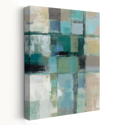 Island Hues Crop II - Abstract Beige Black Blue