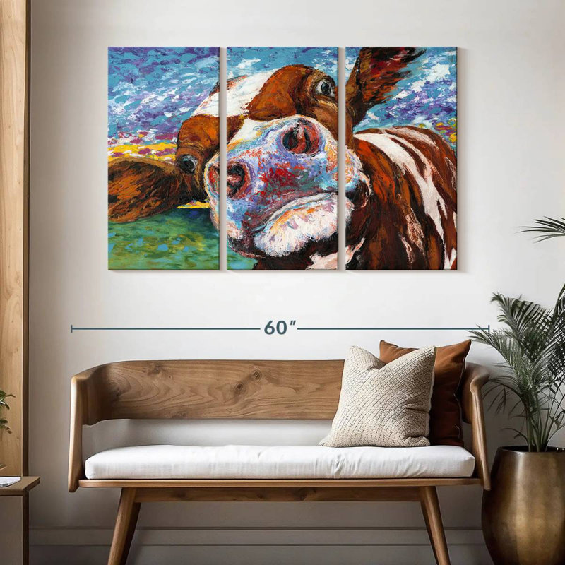 Curious Cow I, 32" H x 50" W