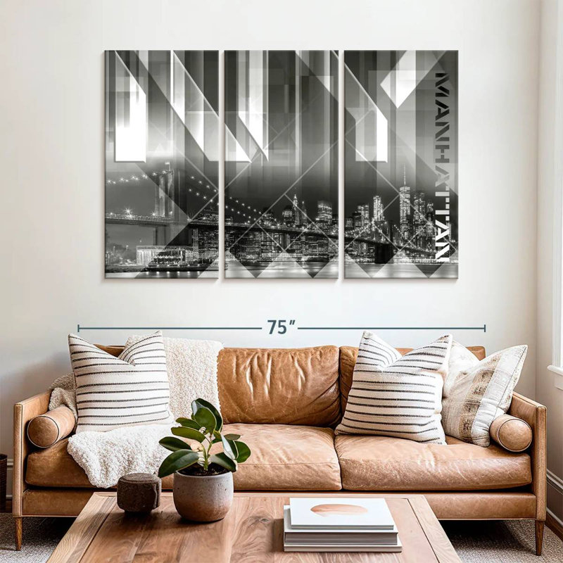 Sireci Modern View Brooklyn Bridge, 42" H x 65" W