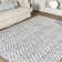 Lorelai Transitional Geometric Area Rug in Blue