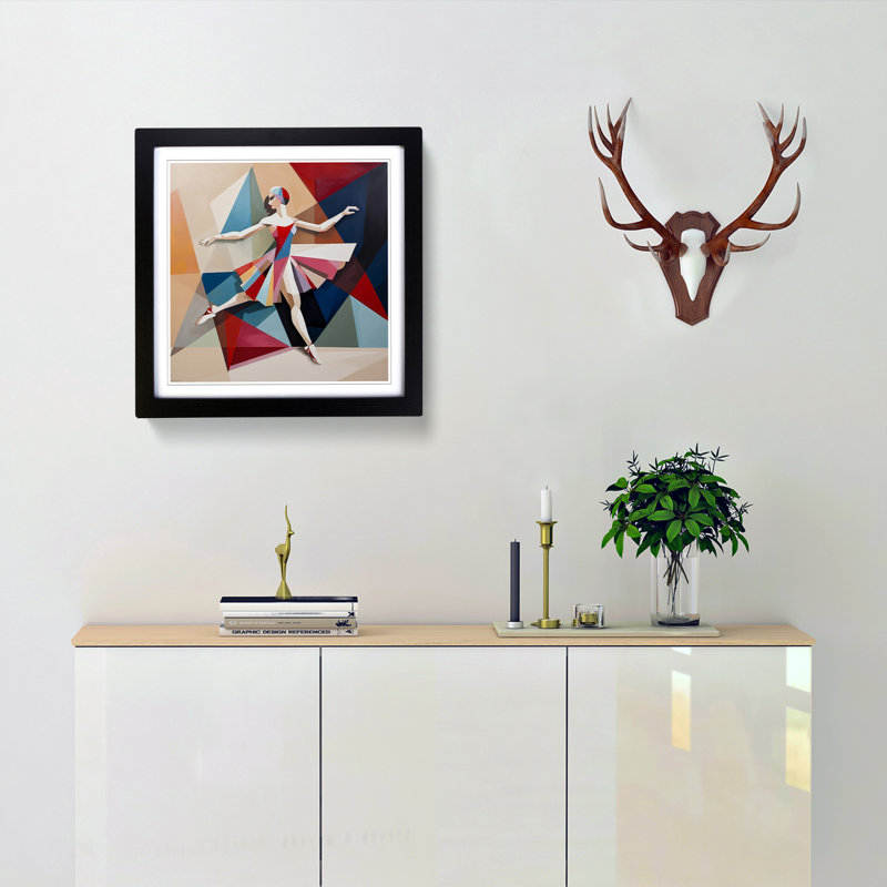 Single Picture Frame Print on Wood, Black