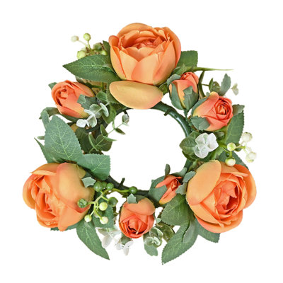 Couronne de 4 petites bougies roses