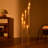 7 Arms Gold Floor Candelabra Candle Holders with Clear Acrylic Shade For Wedding Birthday Party Decoration,48 inches Tall