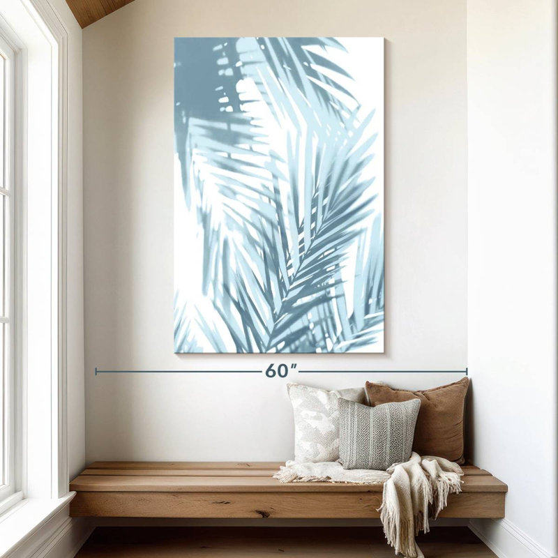 Harnek Palm Shadows Aqua I, H 51 po x l 34 po