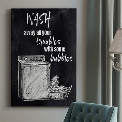 «Wash Away Your Trouble - Reproduction d'un seul cadre photo sur toile