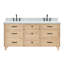 Meuble-lavabo à double cuve en bois massif ARIEL Monrow-99405064-131238903-131238904