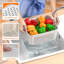 5 grands contenants de rangement de fruits pour réfrigérateur avec passoires amovibles, 5 contenants hermétiques pour aliments avec 5 couvercles