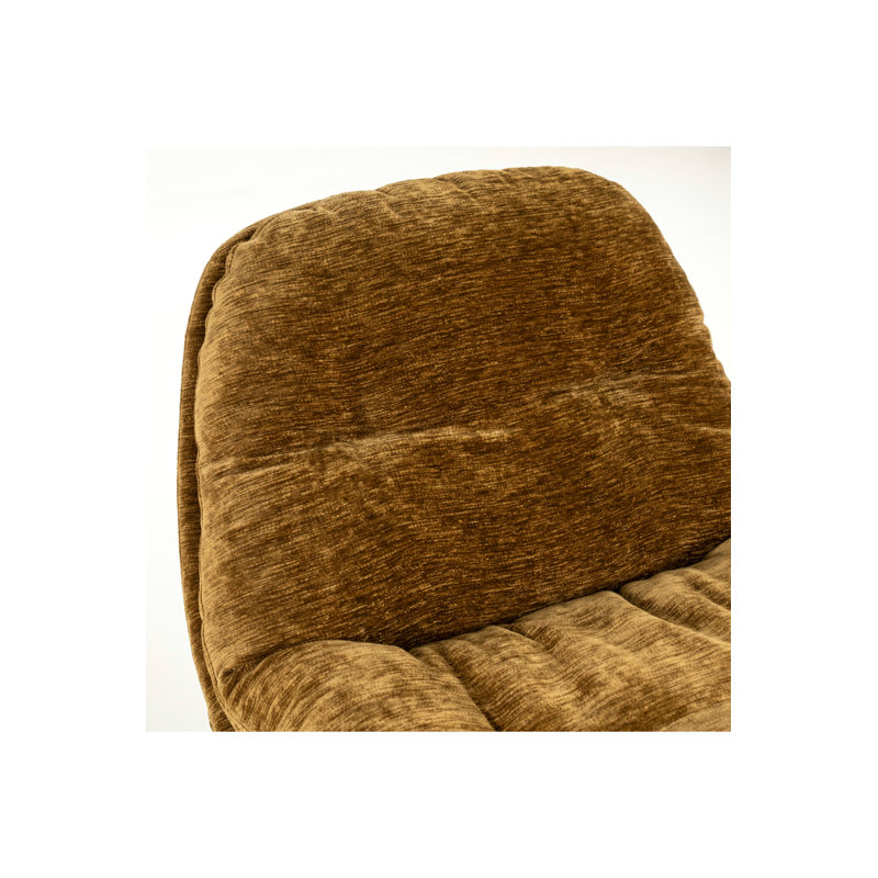 Accent Chair Swivel Armless Chair, Mustard