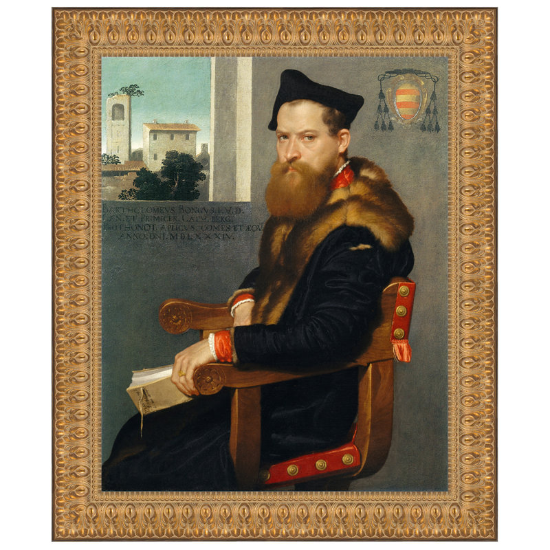 " Bartolommeo Bonghi, 1553 " by Giovanni Battista Moroni, 37.5" H x 31.5" W x 1.75" D