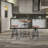 Gyu Pine Round Solid Wood Top with Steel Base Dining Table-1396523430