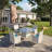 5-Piece Outdoor Rattan Dining Set With Cushions, Armchairs, And A Tempered-Glass Top Table-139313287