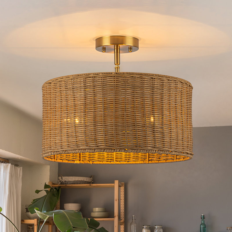 Plafonnier semi-encastré 3 lumières Coastal Boho