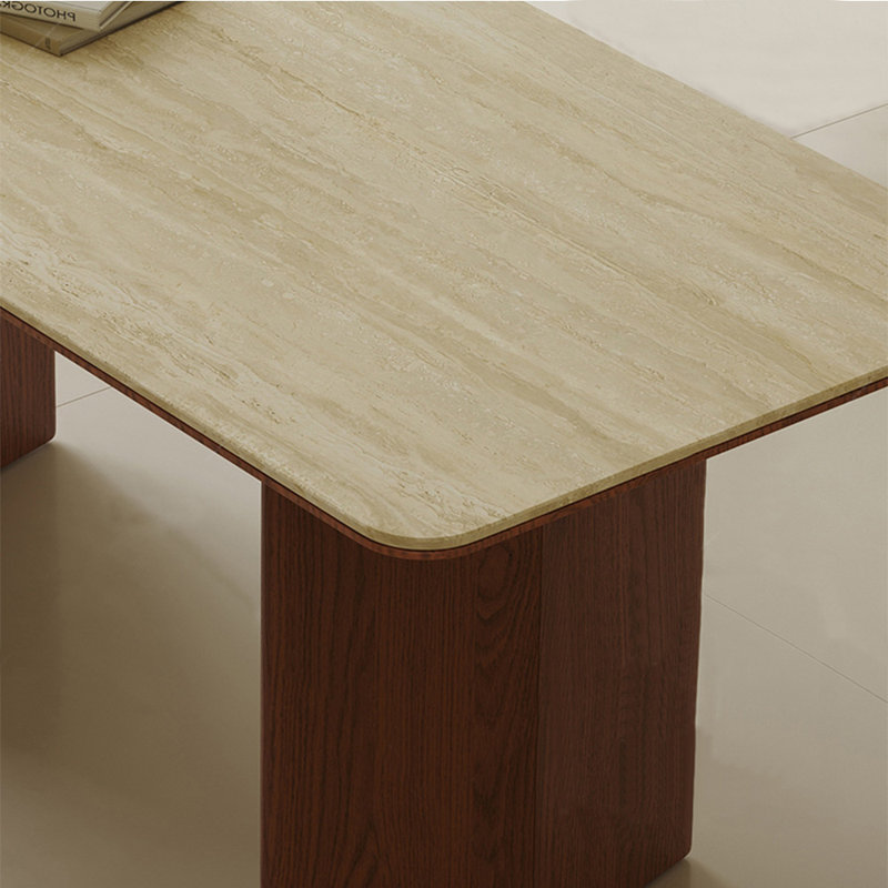 Ensemble de table de salle à manger rétro Vintage, Brun, 5, H 29,53 po x L 55,12 po x l 31,5 po