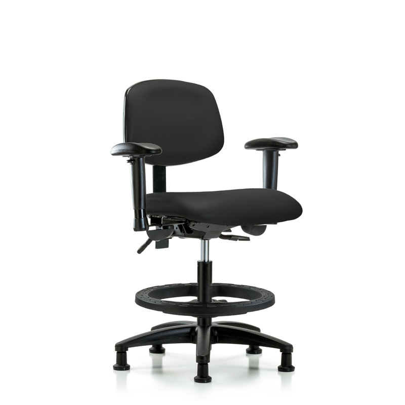 Chaise de dessin Baca, Noir, Patins, Inclus