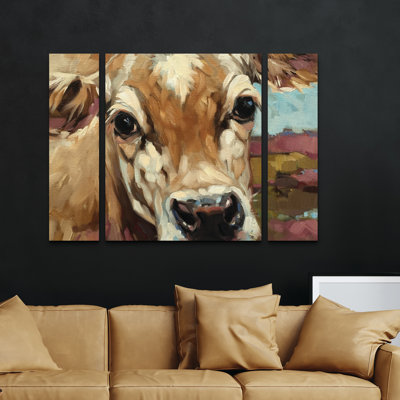 Ensemble de 3 panneaux muraux - Andrea Lavery «Bella», art mural sur toile pour le salon, la chambre à coucher ou le bureau 