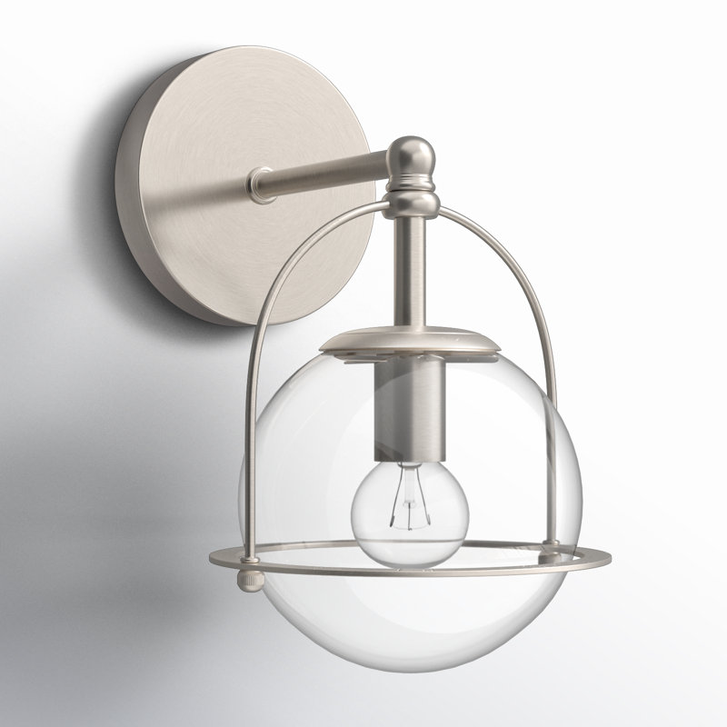 Moors Single Dimmable Vanity Light, Satin Nickel
