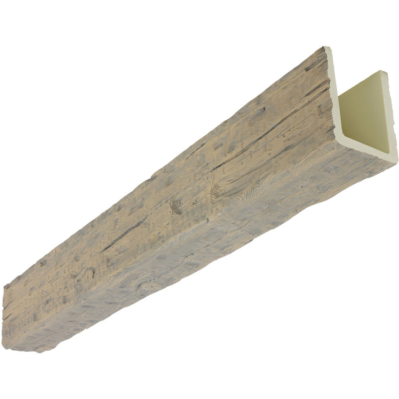 Poutre à 3 côtés (poutre en U) bois récupéré HeritageTimber, H 7,5 po x l 5,5 po x P 120 po, Grès