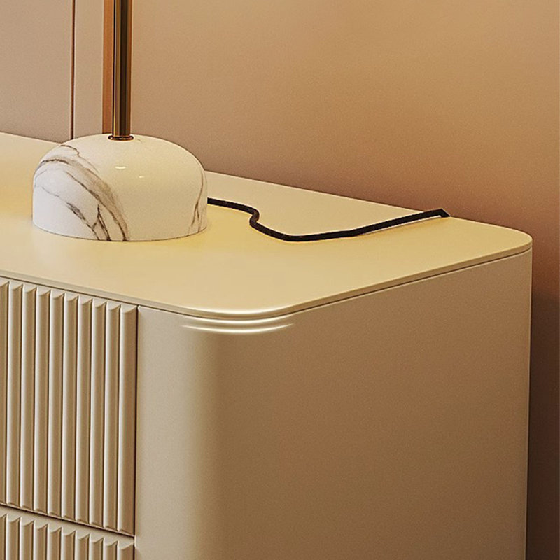 Meuble télé beige en bois manufacturé, H 13,78 po x L 62,99 po x l 15,75 po