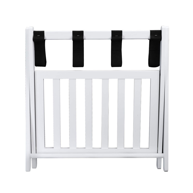 Shelf-White Luggage Rack, 26.75" Wide