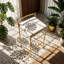 Tabouret de bar empilable à hauteur fixe l 17,5 po x P 16 po x H 34 po Fuji (ensemble de 3)