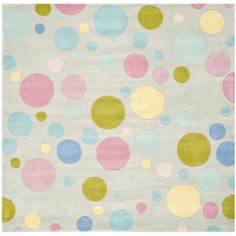 Amier Hand Tufted Wool And Viscose Polka Dots Rug