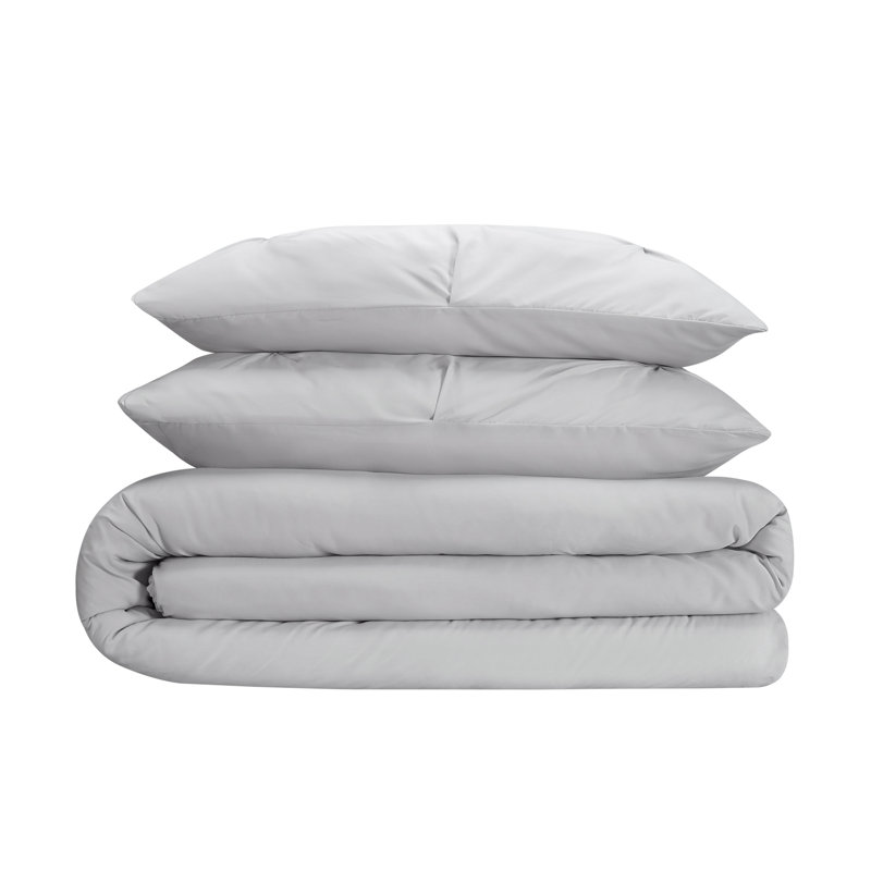Full Gray Microfiber Bed in a Bag Set