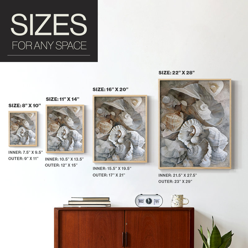 NAUTICAL Series CCXCVII Framed Print - Solid Wood, Natural, 15" H x 12" W
