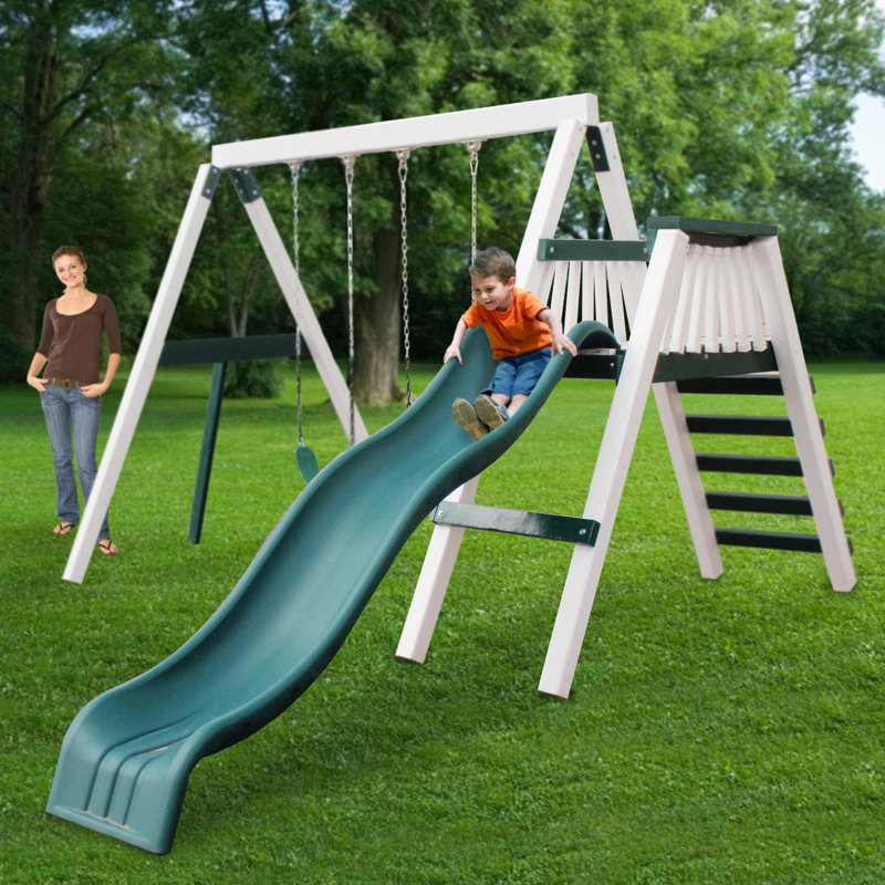 Congo Swing'N Monkey 2 Position Swing Set, Green / Tan