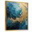 Gold Teal Ocean Spiral I - Abstract Spirals, reproduction sur toile encadrée-1538211506-1538211504