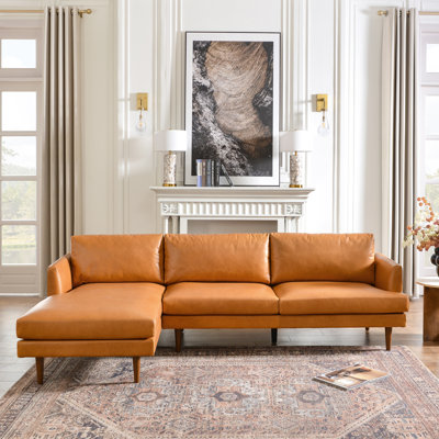 2-piece Genuine Leather Sectional